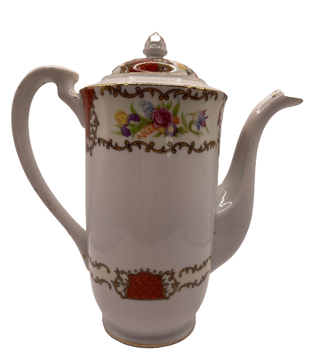 Vintage Hand painted Porcelain Japanese Kutani Teapot
